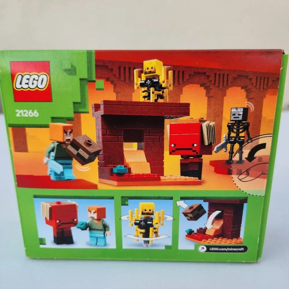 NEW 21266 LEGO Minecraft The Nether Lava Battle Toy Building Set Alex, Wither Sk